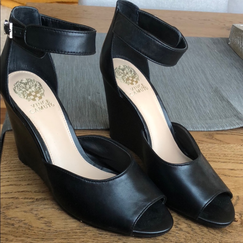 Vince Camuto Leather Wedges